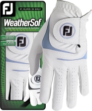 Footjoy Weathersof Gant de golf Homme Blanc et bleu