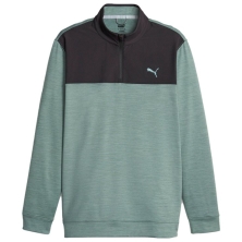 Pull Colorblock 1/4 Zip Black Eucalyptus Heather
