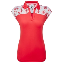 Polo Blocked Floral Print Lisle W Red