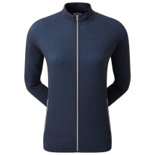 Veste Houndstooth Print Woven Jacket Navy