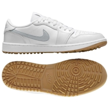 Chaussures sans crampons Air Jordan 1 Low G White Pure Platinum Gum Medium Brown
