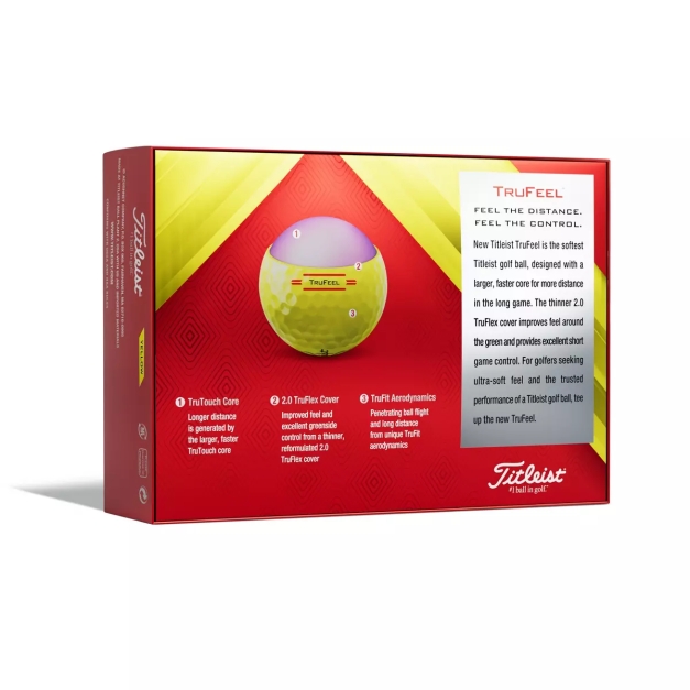 Balle de golf Titleist TruFeel Jaune - Pack de 12 balles