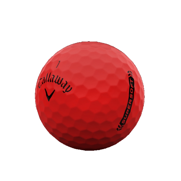 Balles Callaway Supersoft Rouge mat - Boite de 3