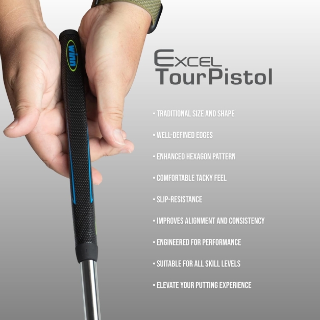 Winn Tour Pistol Golf Putter Grip Noir