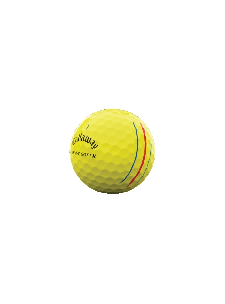 Balles de golf jaunes Callaway ERC Soft Triple Track (3 balles)