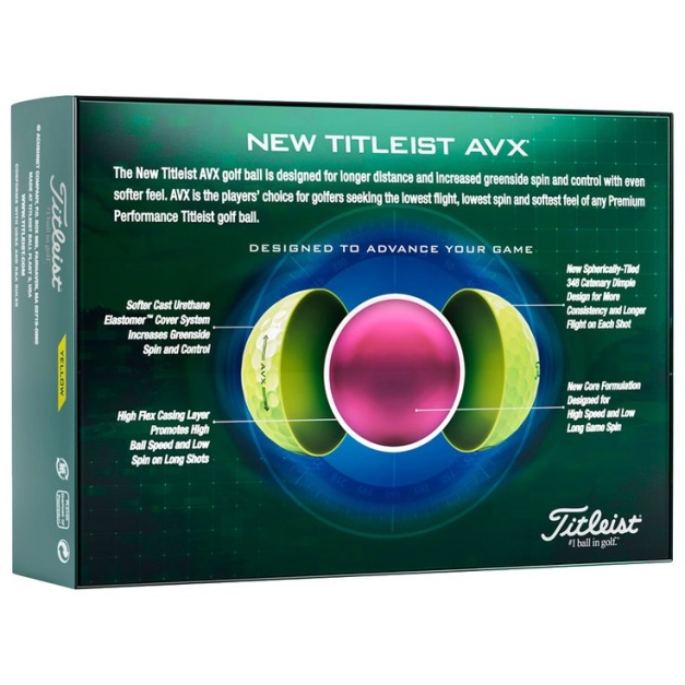Balles de golf neuves AVX Yellow