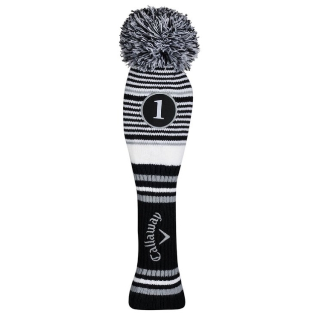Capuchon de club Pom Pom Driver Black White Grey