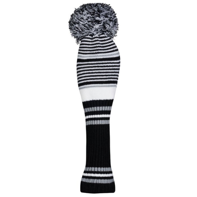 Capuchon de club Pom Pom Driver Black White Grey