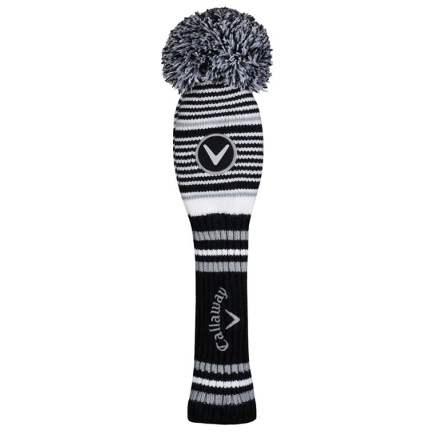 Capuchon de club Pom Pom Fairway Black White Grey
