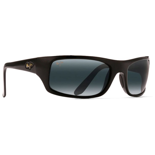 Lunettes de soleil Peahi Noir Brillant Gris Neutre Minéral Superthin
