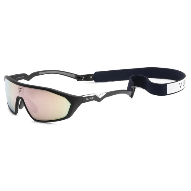 Lunettes de soleil Trek Noir Mat Gris HD Champagne Flashed Bio Nylon