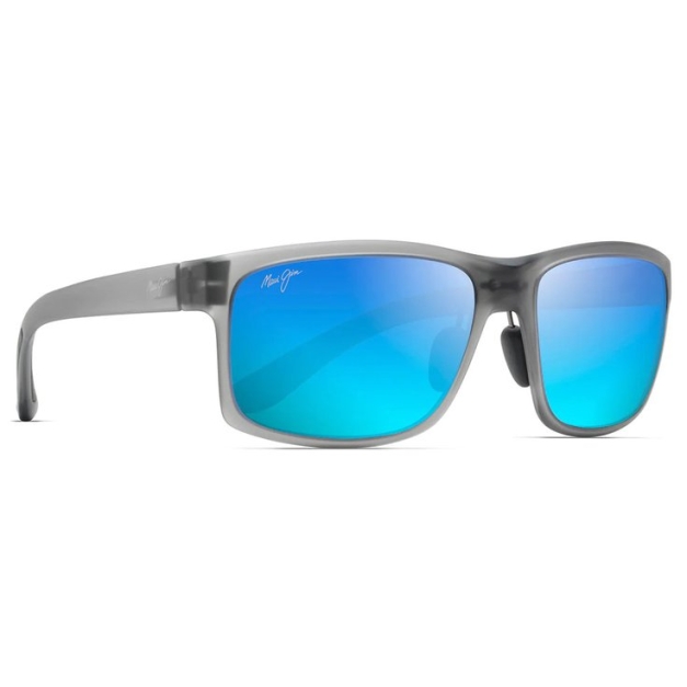 Lunettes de soleil  Pokowai Arch Gris Mat Translucide Bleu Hawaï MauiPure