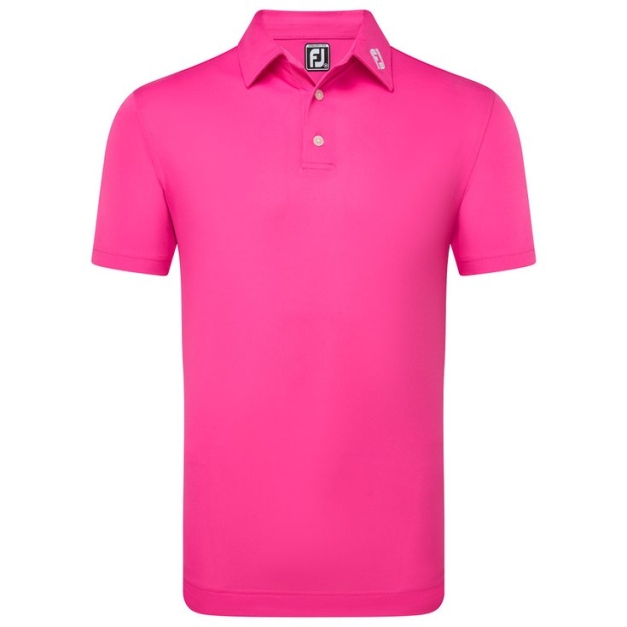 Polo Stretch Pique Solid Hot Pink
