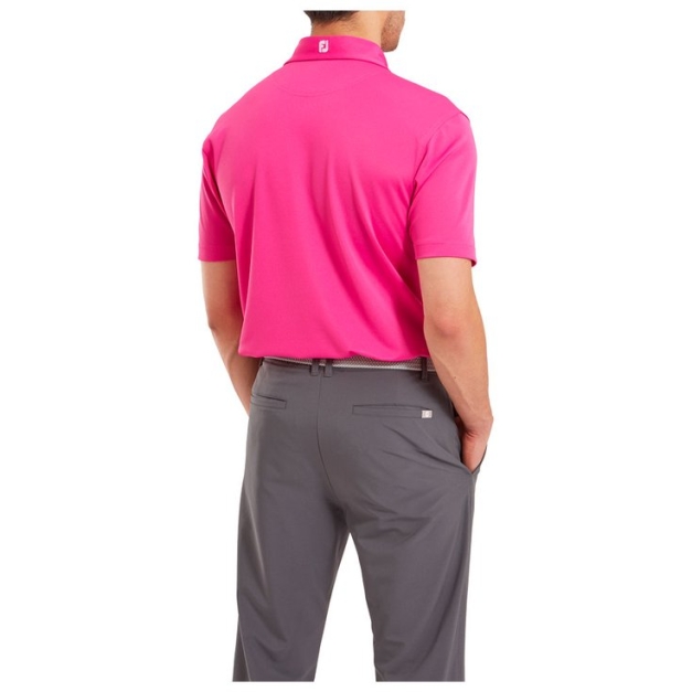 Polo Stretch Pique Solid Hot Pink