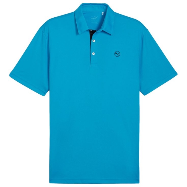 Polo Pure Solid Polo Aqua Blue