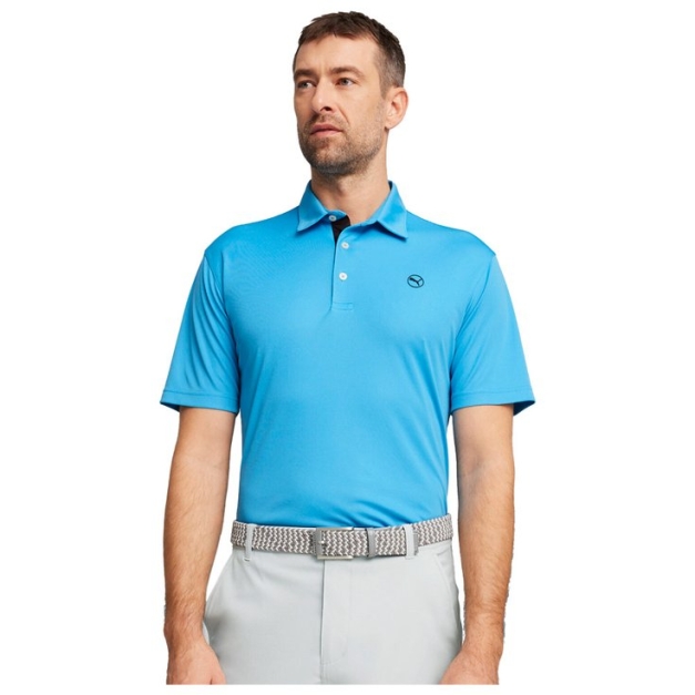 Polo Pure Solid Polo Aqua Blue