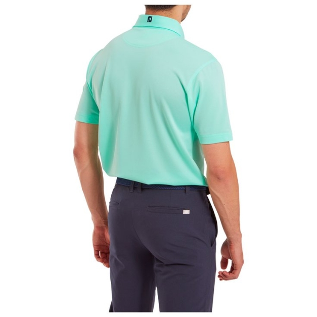Polo Stretch Pique Solid Sea Glass
