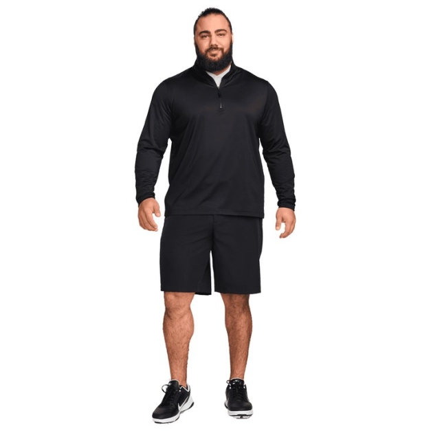 Pull Dri Fit Victory Half Zip Top Black White