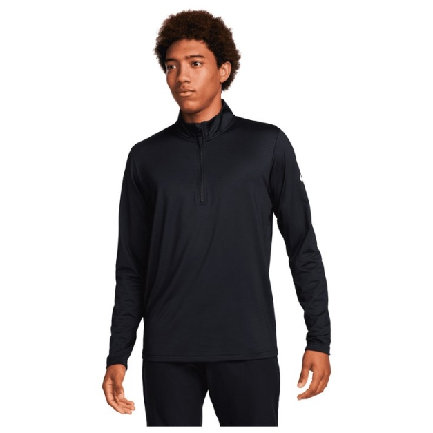 Pull Dri Fit Victory Half Zip Top Black White