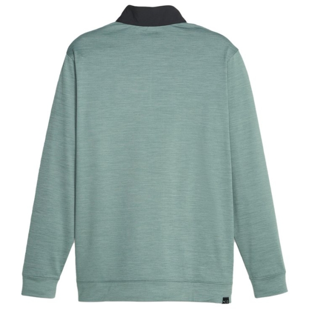 Pull Colorblock 1/4 Zip Black Eucalyptus Heather