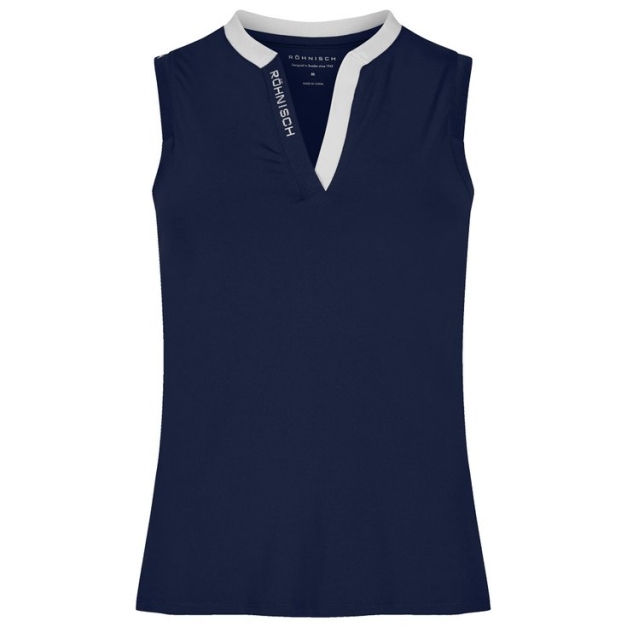 Polo Abby Sleeveless Top Navy White