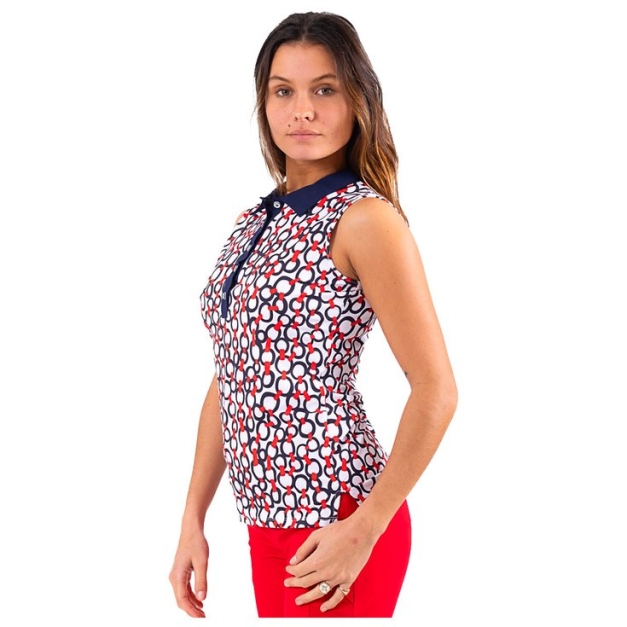 Polo Ancre Blanc Marine