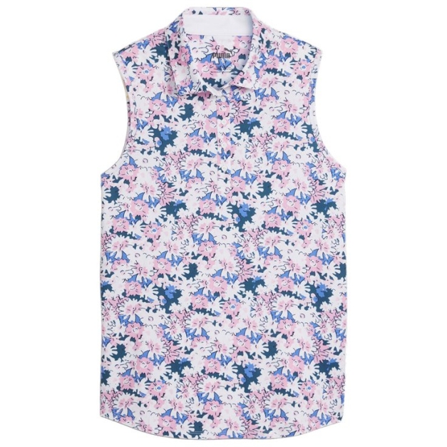 Polo W Mattr Bloom SL Polo Pink Icing White Glow