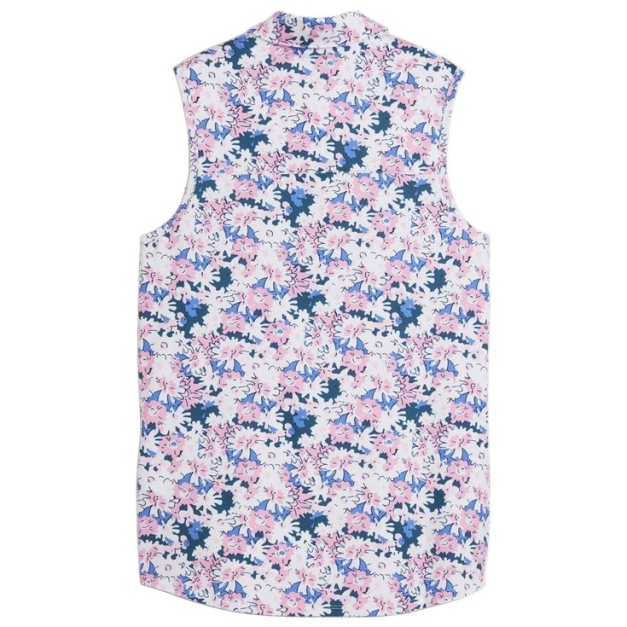 Polo W Mattr Bloom SL Polo Pink Icing White Glow