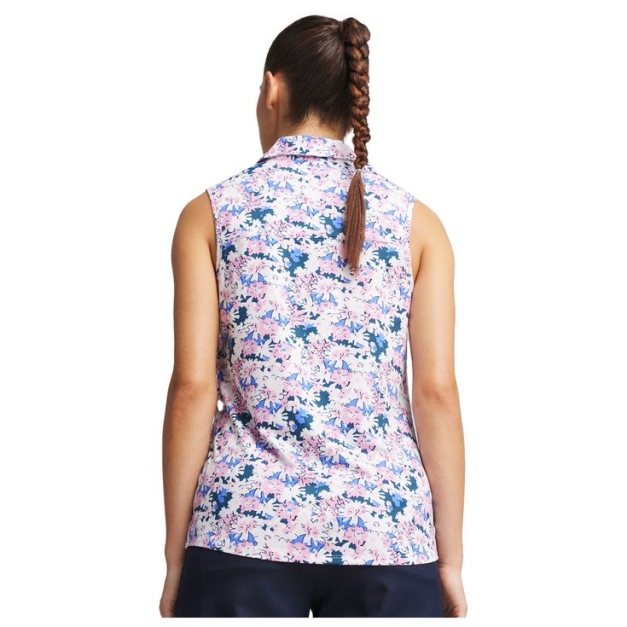 Polo W Mattr Bloom SL Polo Pink Icing White Glow