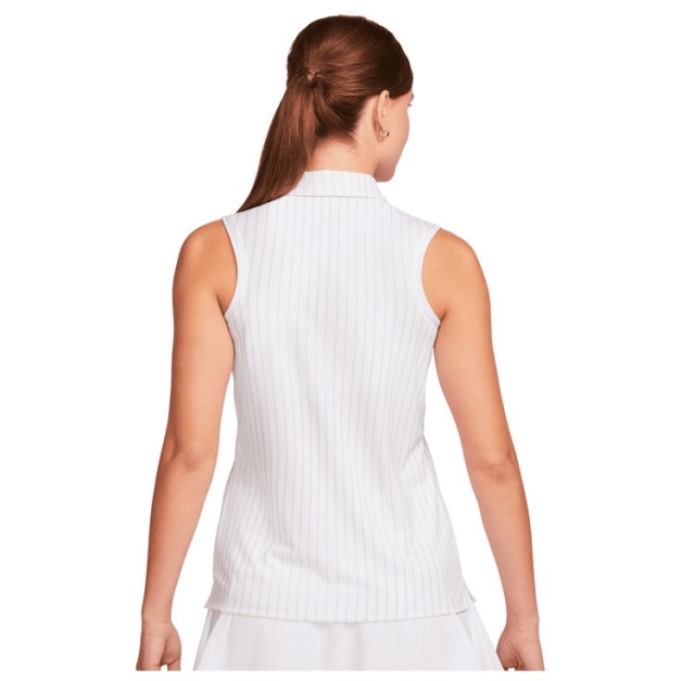 Polo W Dri Fit Victory Sl Polo Print White Black