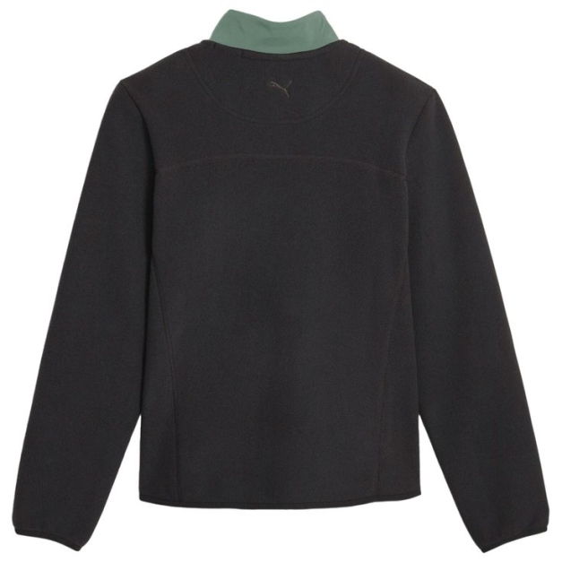 Pull W Fleece 1/4 Zip Black Eucalyptus