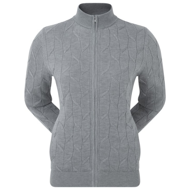 Pull Full-Zip Lined Pullover Wmn Grey