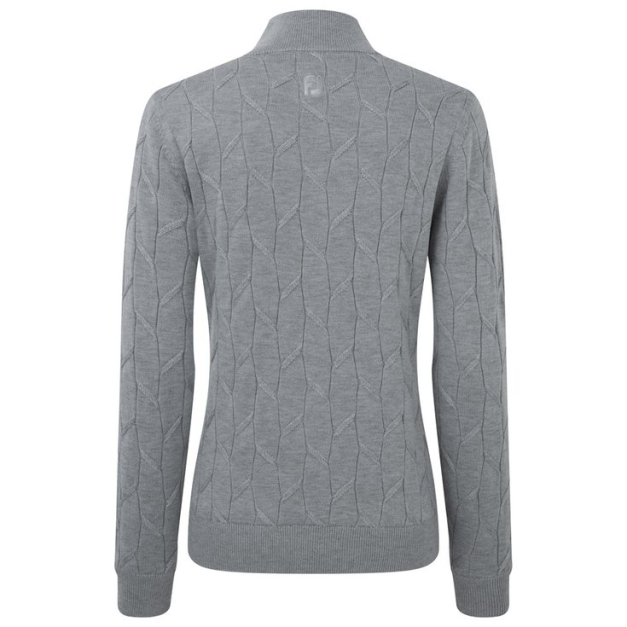 Pull Full-Zip Lined Pullover Wmn Grey