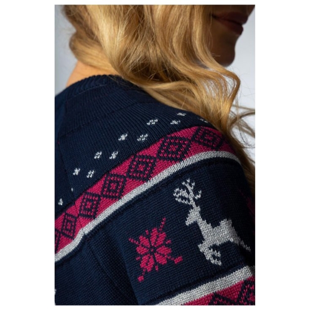 Pull g.Joy Navy Pink Berry Silver Lurex