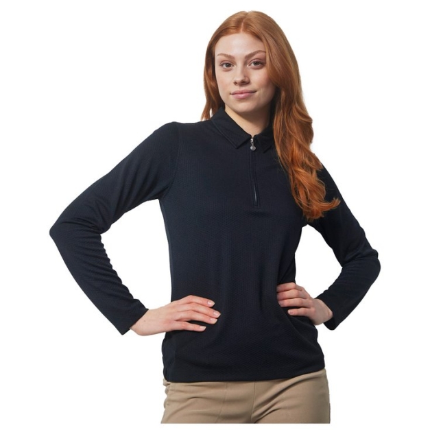 Pull Peoria Ls Polo Shirt Black