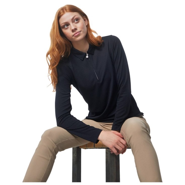 Pull Peoria Ls Polo Shirt Black