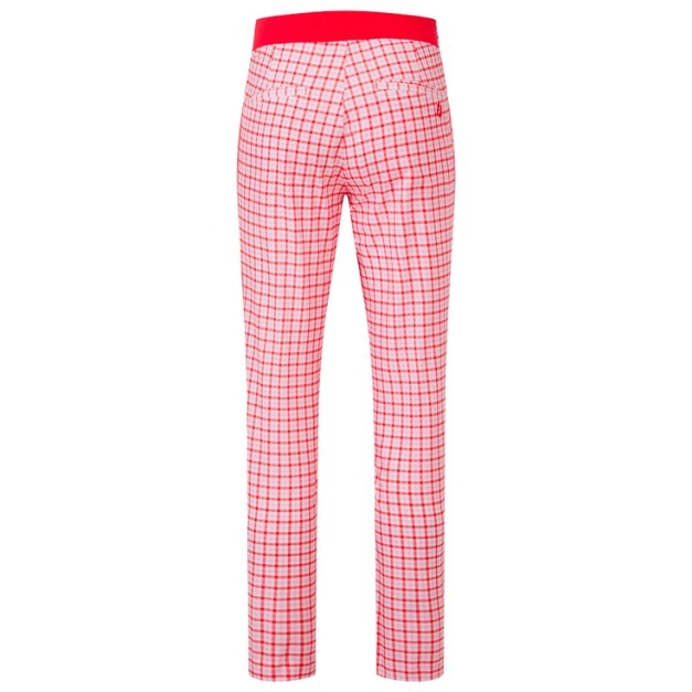 Pantalon Gingham Lightweight Cropped W Pink Red