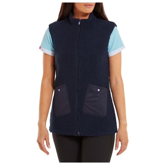 Veste Sherpa Vest Women Navy