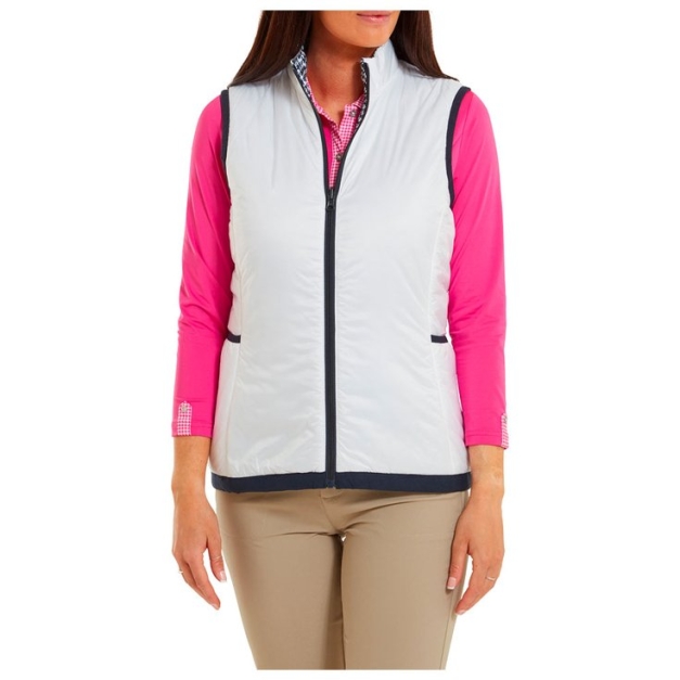 Veste Reversible Insulated Vest W White Navy