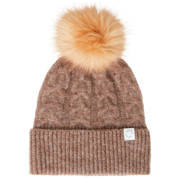 Bonnet Pom Braid Beanie Nougat