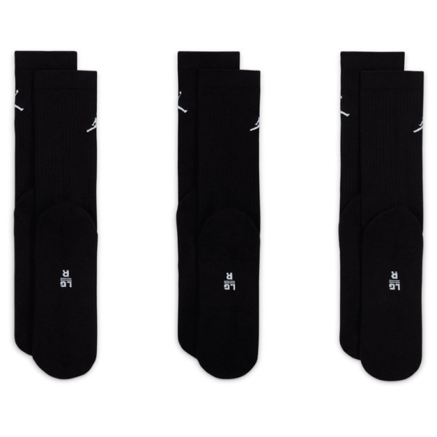 Chaussettes Jordan Socks Everyday (3 pairs) Black White