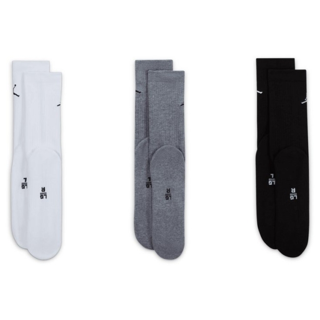Chaussettes Jordan Socks Everyday (3 pairs) White Black Grey