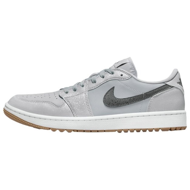 Chaussures sans crampons Air Jordan 1 Low G Wolf Grey Iron Grey White Gum Medium Brown