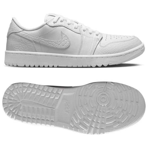 Chaussures sans crampons Air Jordan 1 Low G White Platinum
