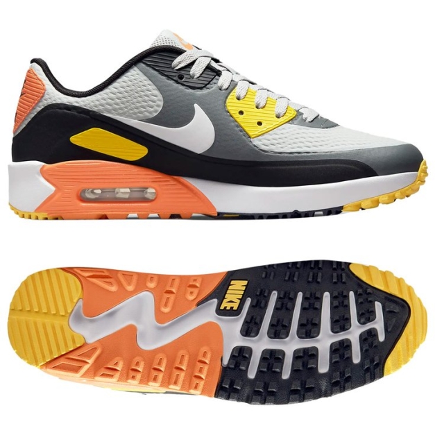 Chaussures sans crampons Men Air Max 90 G Smoke Grey White Black Grey
