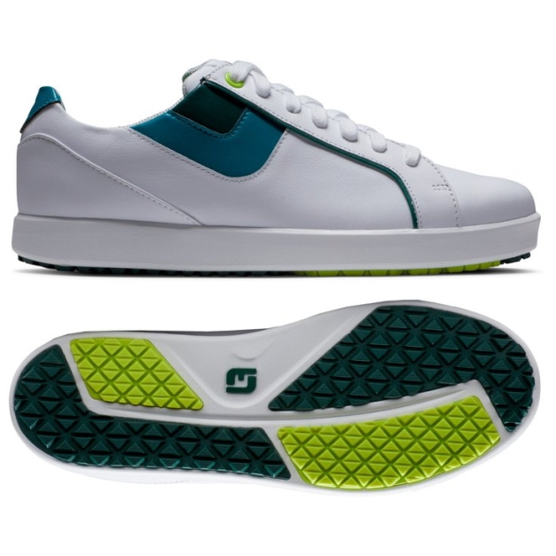 Chaussures sans crampons Links White Green Blue