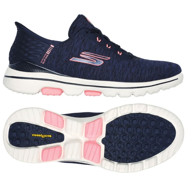 Chaussures sans crampons Go Golf Walk 5 Slip Ins W Navy Pink Trim