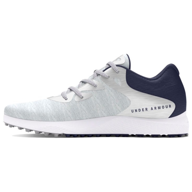 Chaussures sans crampons Women Charged Breathe2 Knit Spikeless Halo Gray Midnight Navy Metal