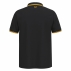 Polo golf homme Noir liserés Jaune
