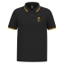 Polo golf homme Noir liserés Jaune